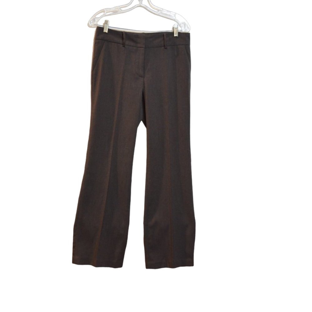 SELA Middle Rise Wide Belt Brown Wide Straight Leg Lady Pants 44